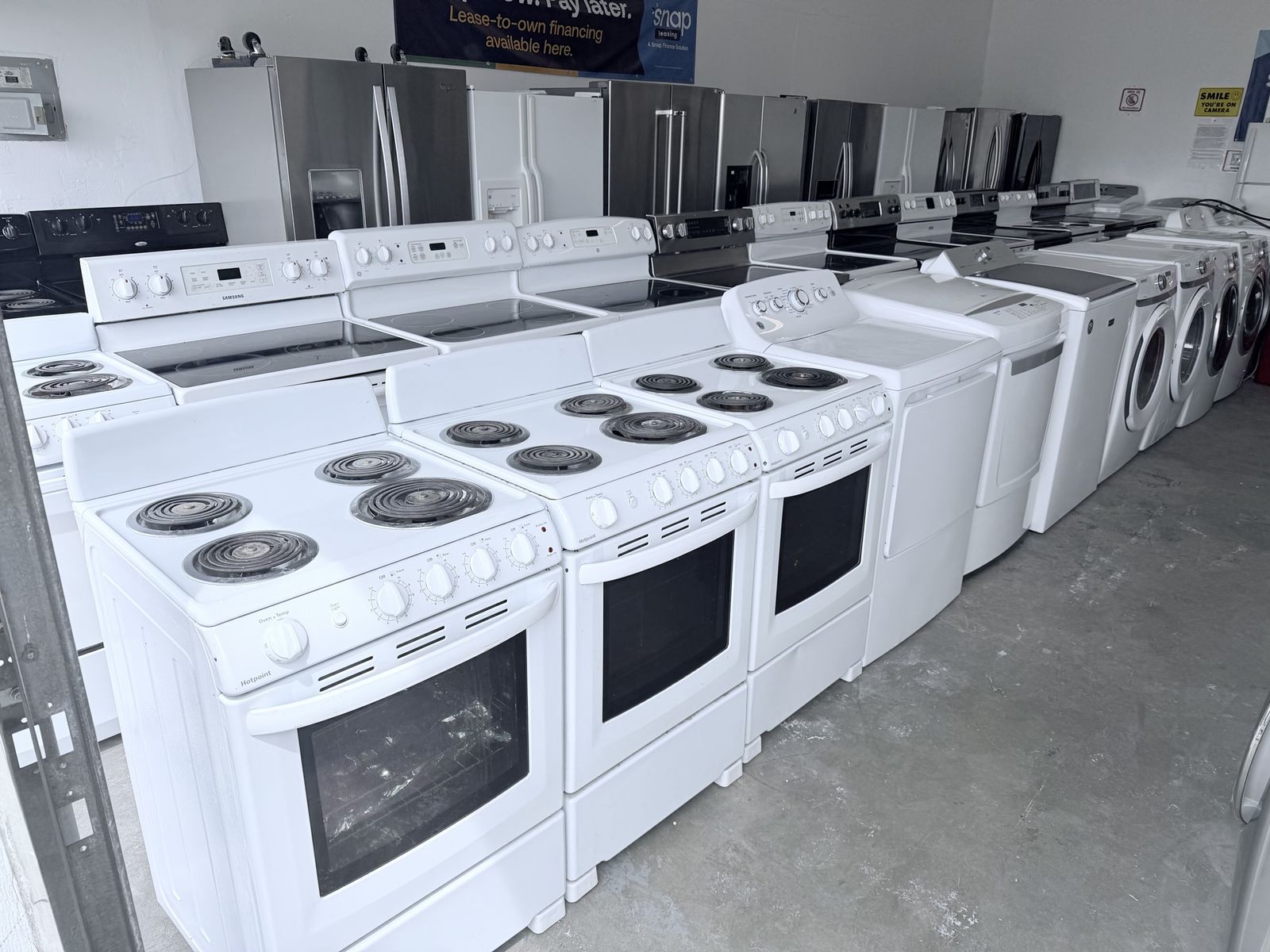 Washer's Dryer's Fridge's Range's Dishwasher's