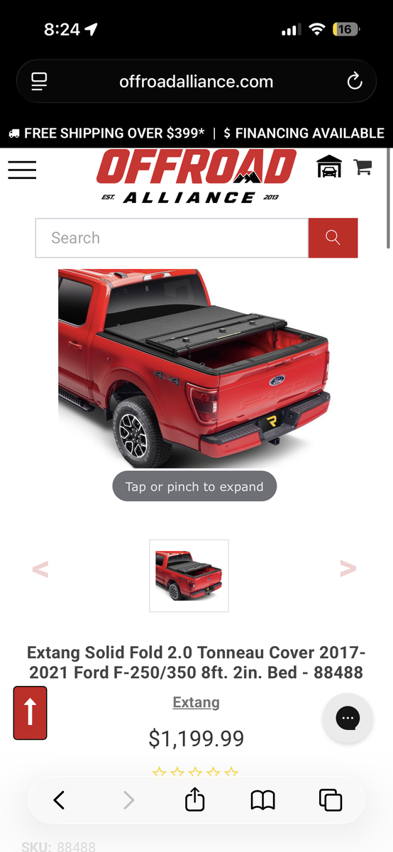Extang Solid Fold 2.0 Hard Tri-Fold Truck Bed Cover for Ford