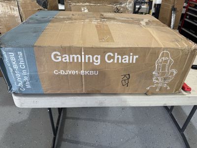 New Blue Ergonomic Gaming Chair with Spring Cushioning & Adjustable Recliner