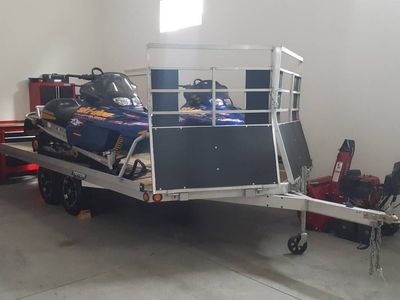 2025 Triton Elite 16FT, 3 Place Aluminum Snowmobile Trailer