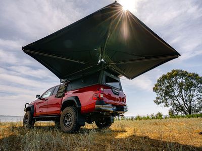 Ironman deltawing 270-Degree Left-Hand Side Vehicle Awning with Mounting Hardware for Camping & Overlanding