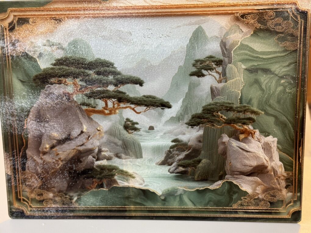 Glass Cutting Boards Or For Decor With Plate Stand