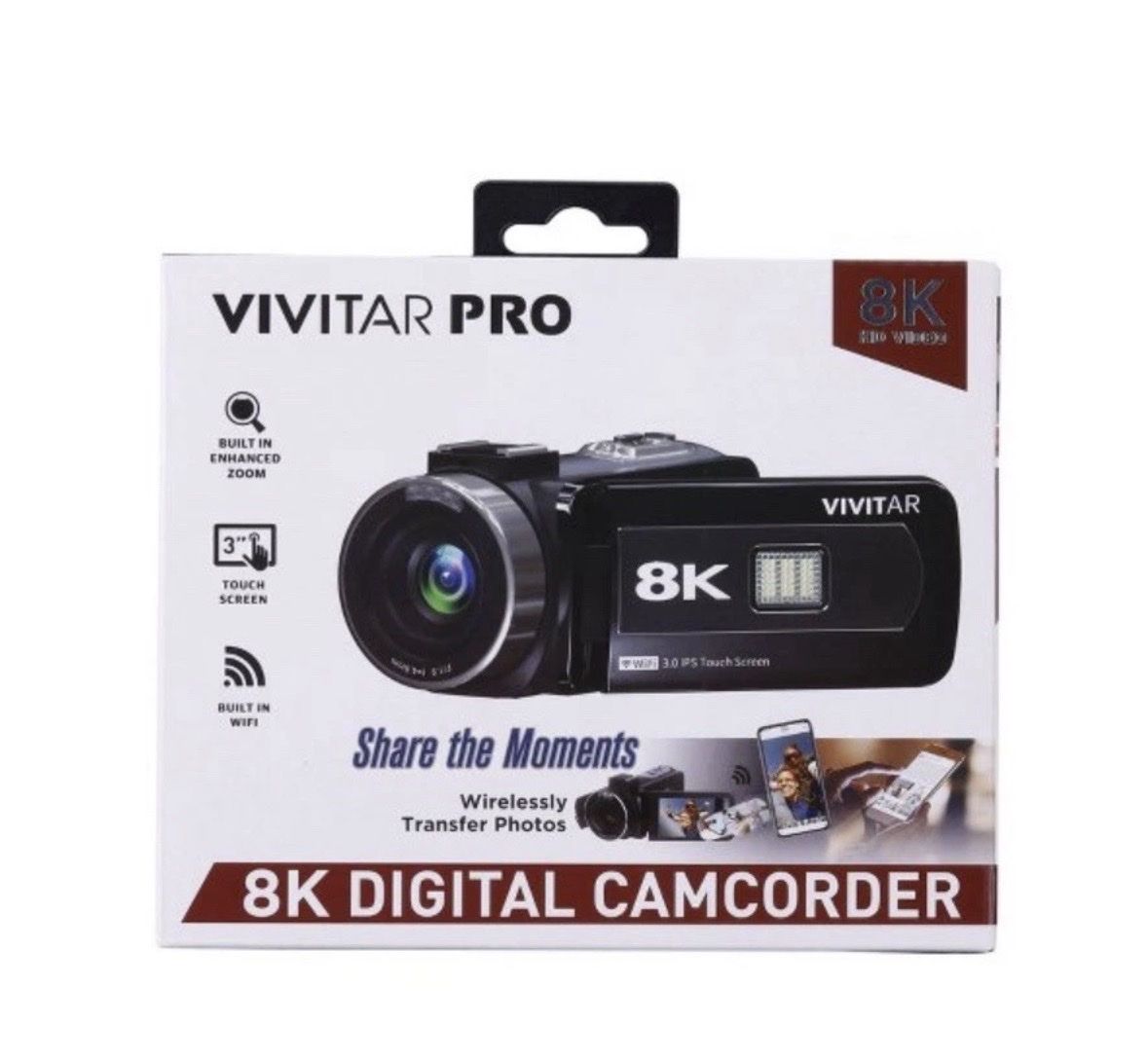 Vivitar Pro 8K Digital Video Camera Camcorder - Open Box