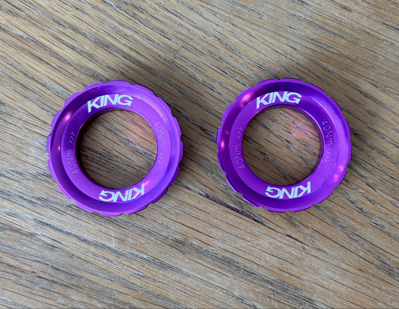 Chris King Violet Center Lock Lockrings