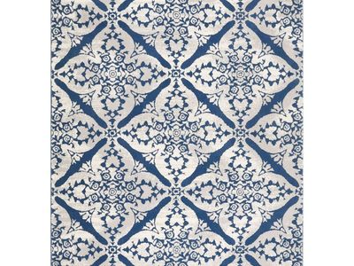 New! Home Dynamix Tremont Sequoia Bohemian Area Rug, Ikat Blue/Gray 6'6"x9'6"