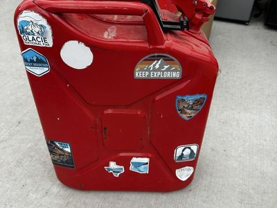 Red Metal Gas Can - Jerry Can Style