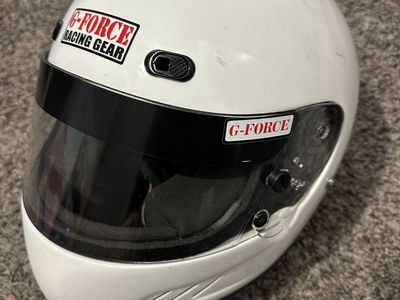 G-Force Racing Gear Full Face Racing Helmet - White - Size Large