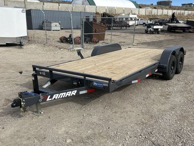 7x18 Lamar CC Flatbed Car Hauler Trailer - 10K GVWR - D-Rings