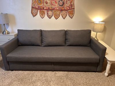 IKEA FRIHETEN Sleeper Sofa with Storage - Converts to Full-Size Bed 88 5/8" Gray