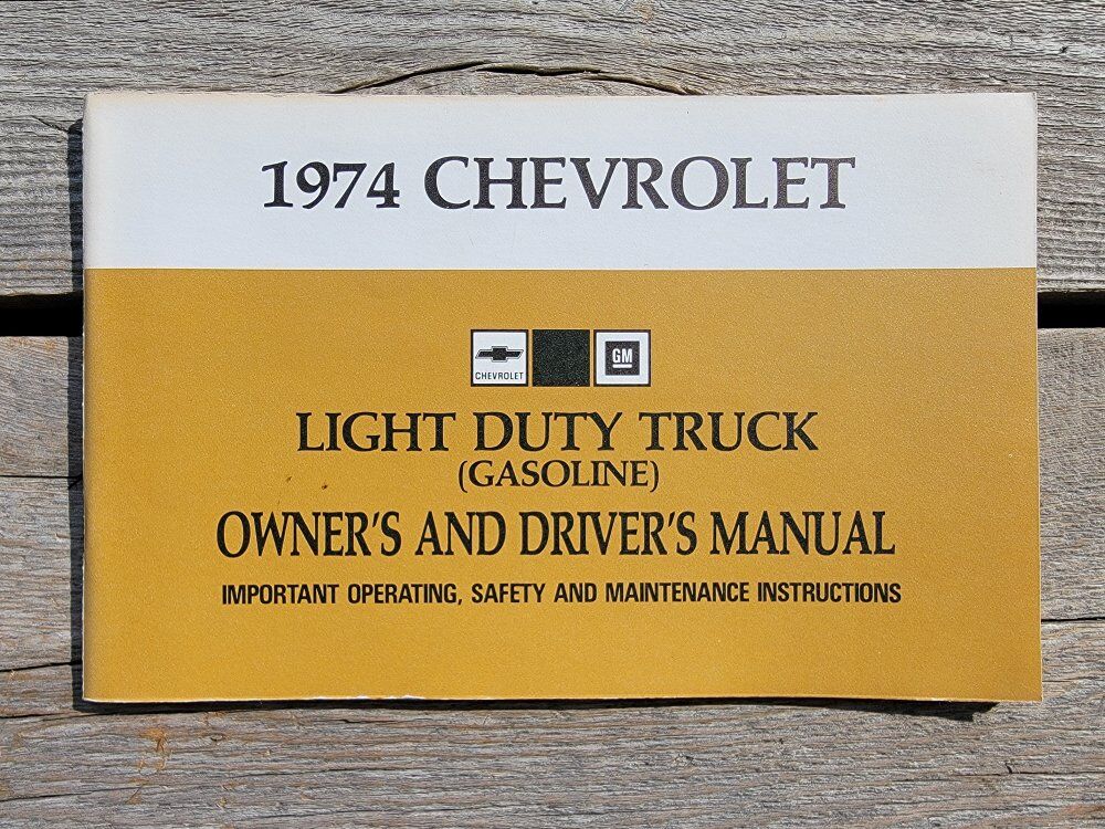 1974 Chevrolet Light Duty Truck Owner's Manual