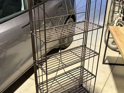 Metal 5-Tier Folding Scrollwork Shelf Unit