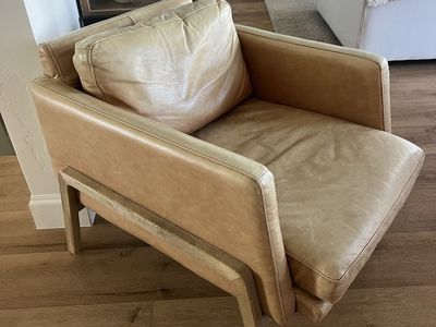 Modern leather accent chair