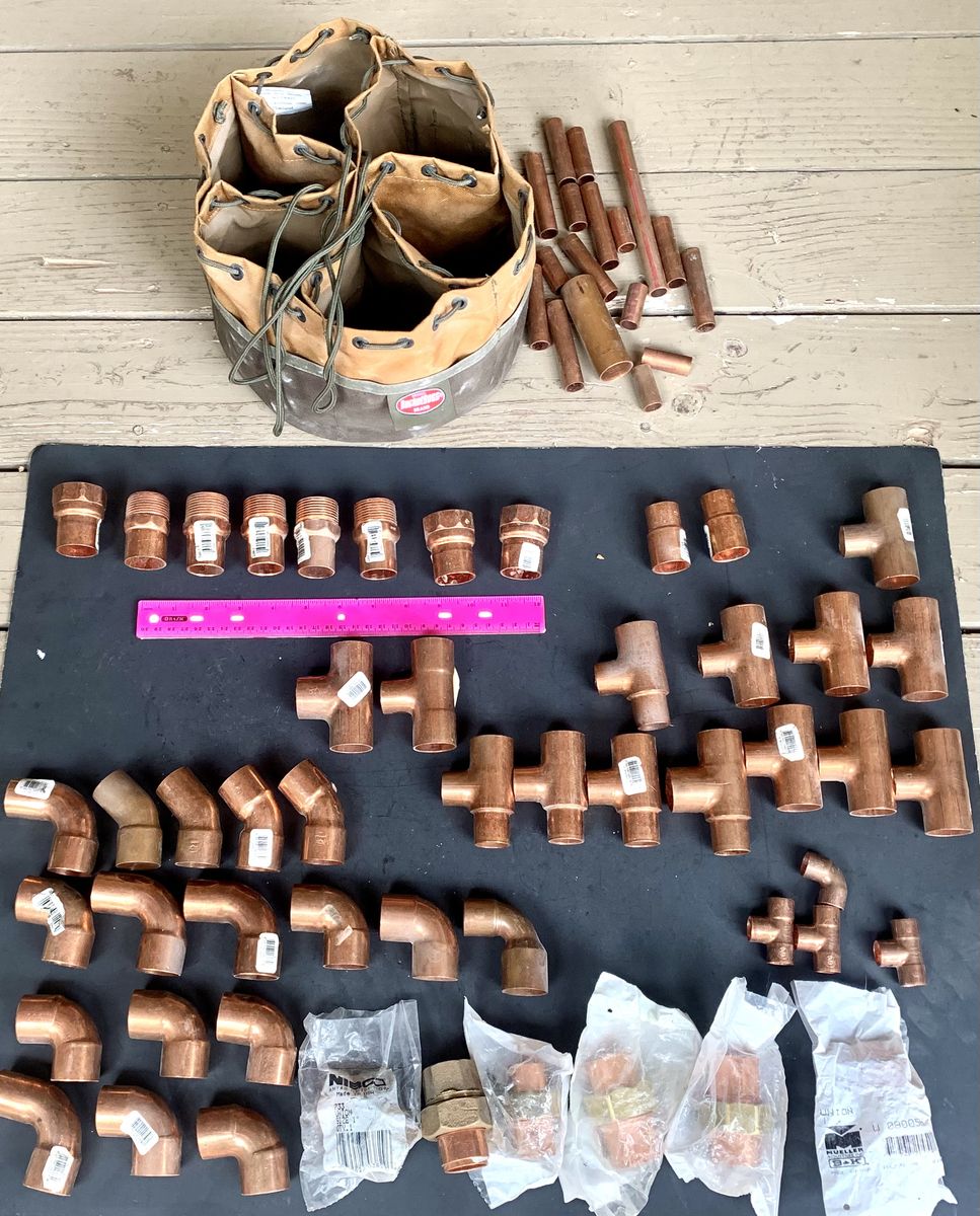 Copper Plumbing FIttings Lot 50 pc. 1". NIBCO Mueller.