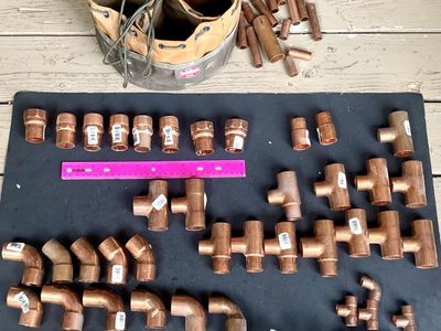 Copper Plumbing FIttings Lot 50 pc. 1". NIBCO Mueller.