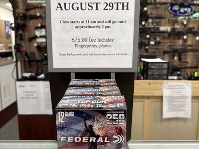 Concealed Firearm Permit Class!! Saturday AUGUST 29TH!!
