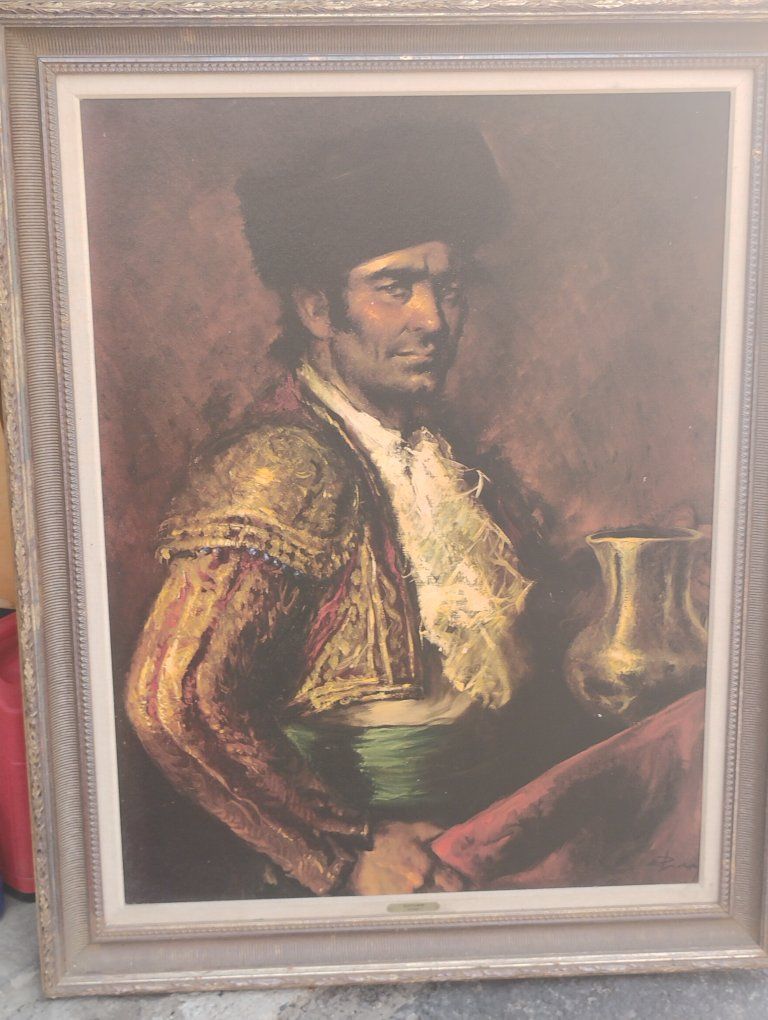 The Matador Jose Puyet 1950s framed lithograph print