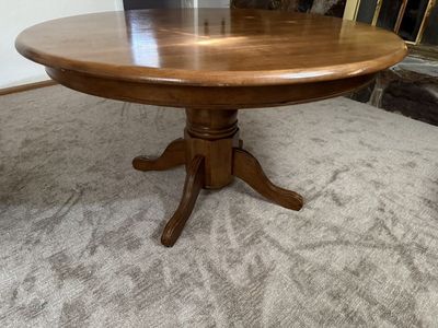 Round Wood Table And 4 Chairs