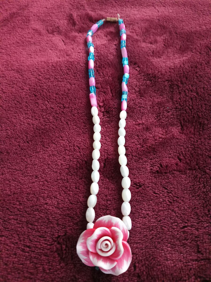 Beaded Rose Necklace