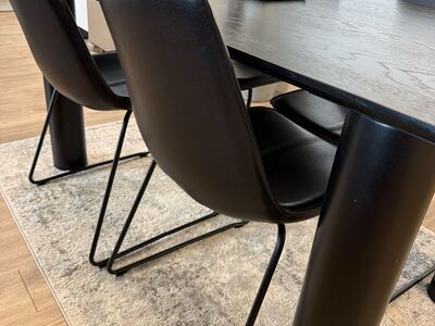 Set of 4 Scandinavian Designs Oken Dining Chairs Black - New Out Of Box