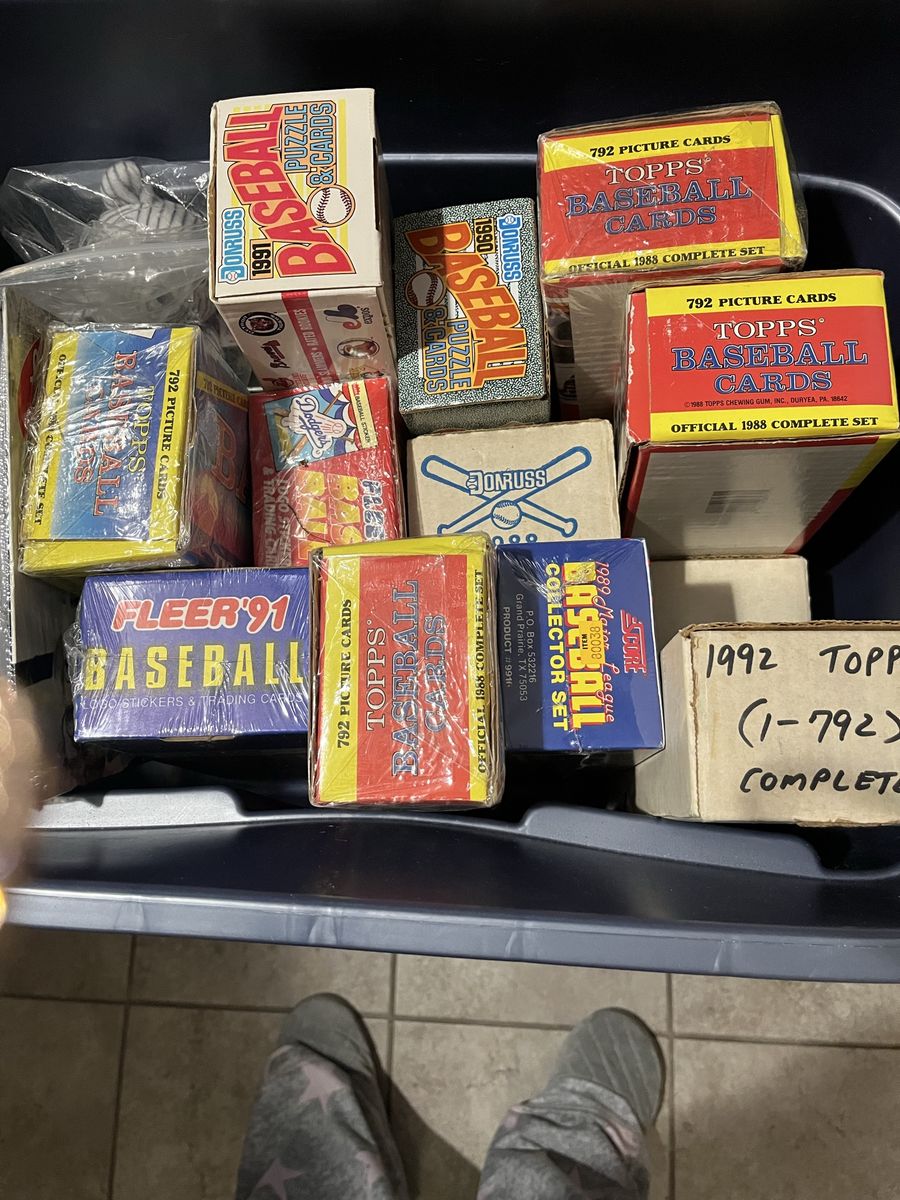 Assorted Vintage Baseball Card Complete Sets Topps Fleer Donruss
