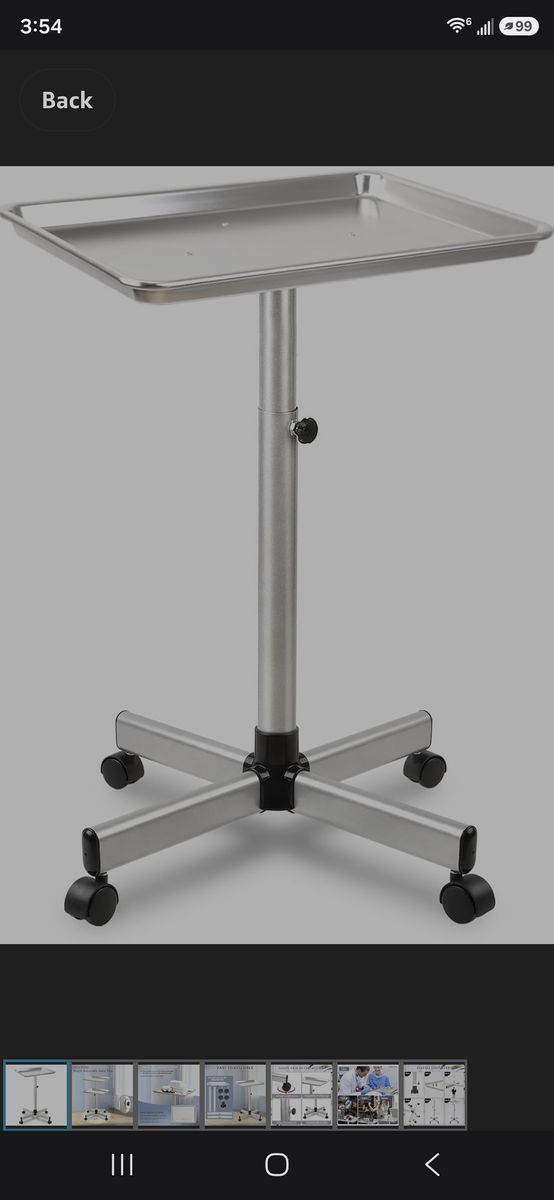 salon or medical adjustable metal table