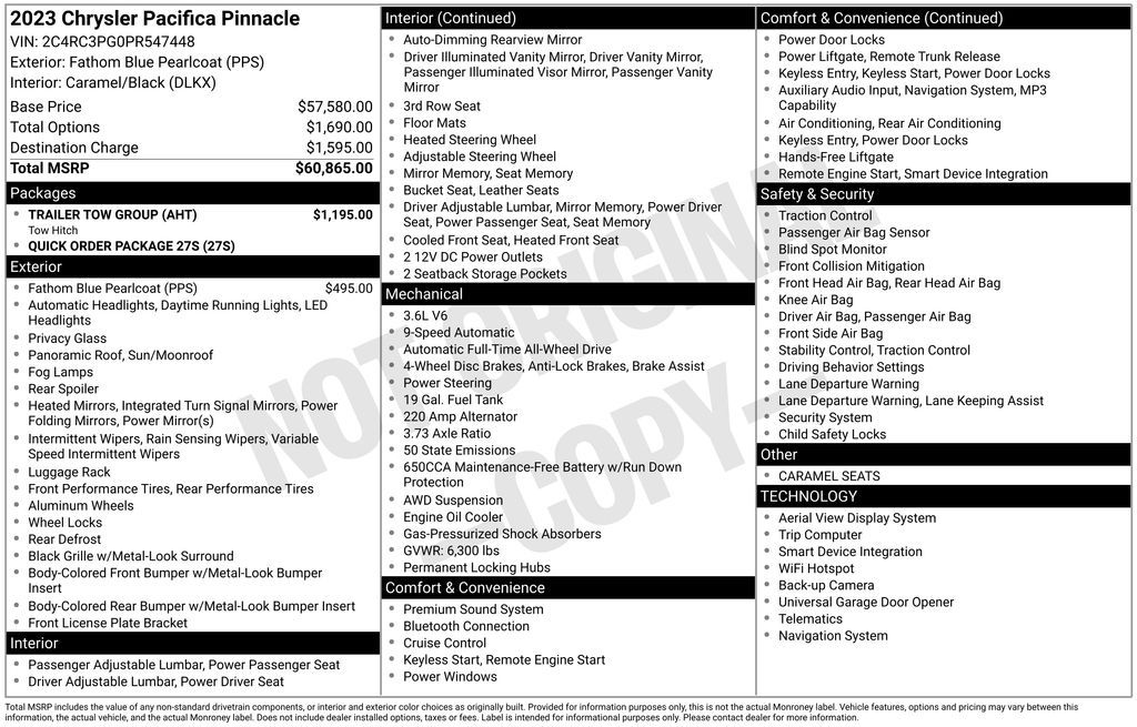 2023 Chrysler Pacifica Pinnacle