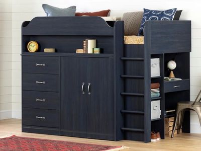 South Shore Arlen Twin Loft Bed with Desk, Dresser & Wardrobe - $100 obo