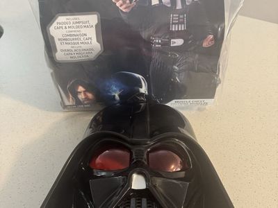 Star Wars Darth Vader Muscle Chest Costume with Mask & Cape Size M