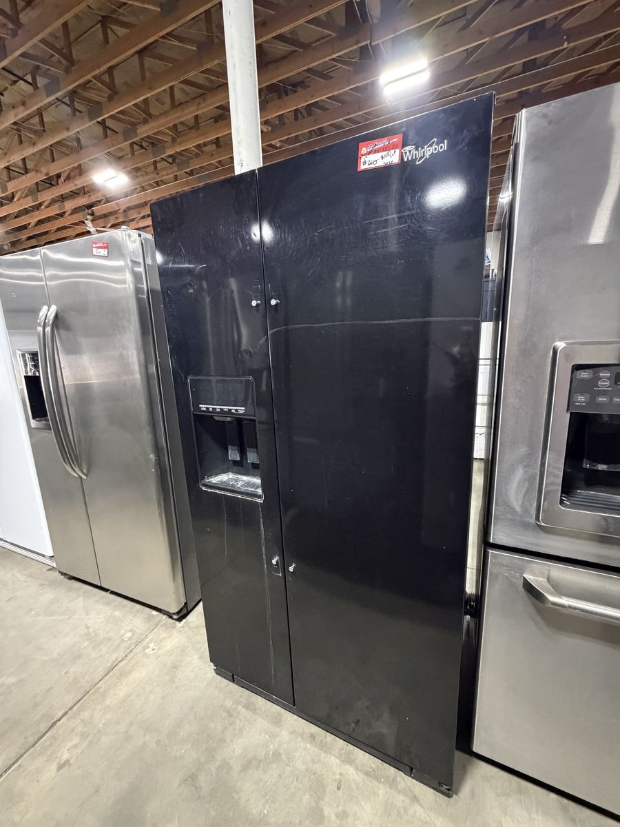 PERFECT FOR YOUR GARAGE! WHIRLPOOL BLACK FRIDGE