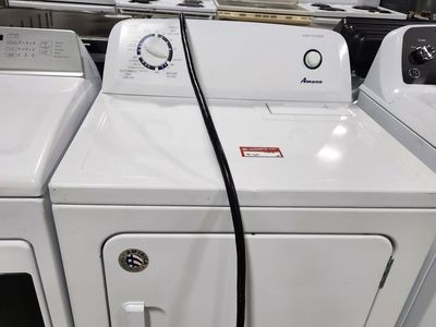 Amana White Electric Clothes Dryer - Top Load, Multiple Cycles, Good Condition