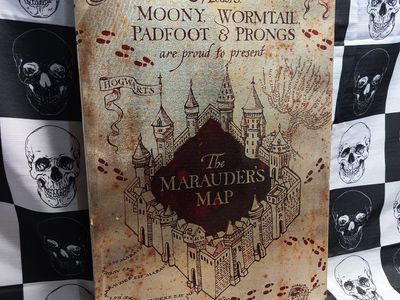 Harry Potter The Marauder's Map Canvas Wall Art Hogwarts Castle Decor 24x16"