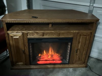 Electric Fireplace Heater Entertainment TV Stand