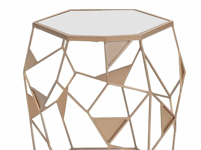 Gold and Mirror Side Table