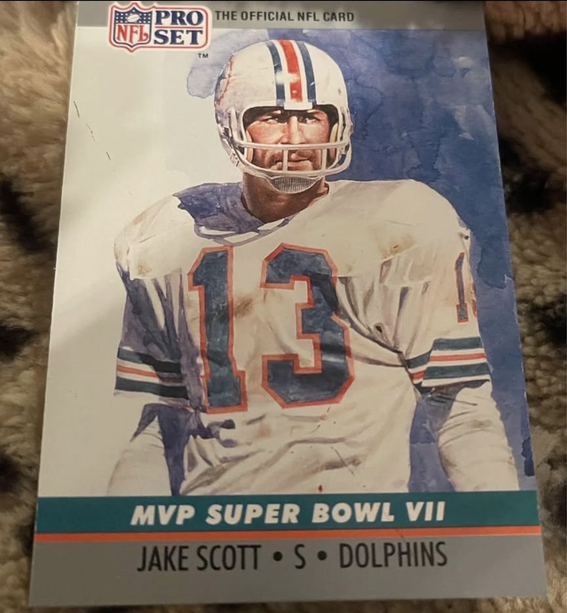 Jake Scott MVP Super Bowl Card (1990)