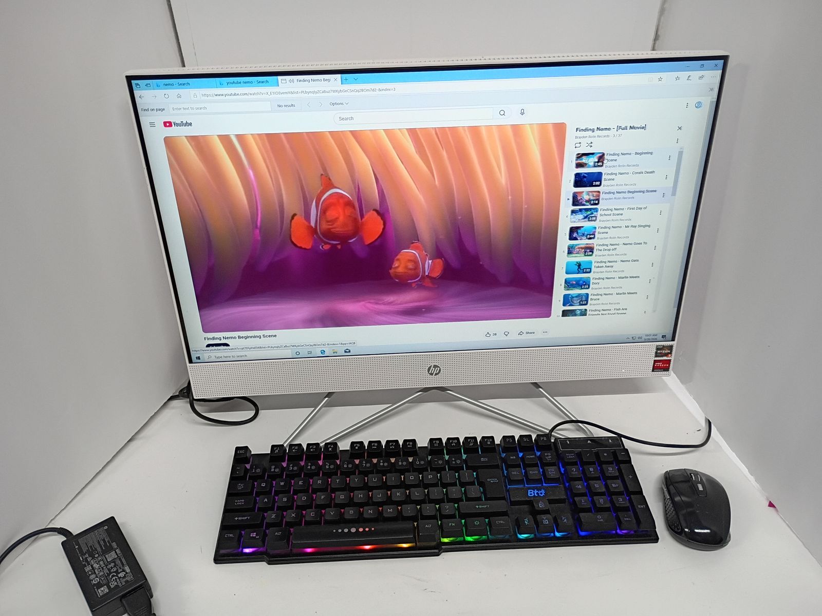 HP All in One Computer Model 24-dd0117c Amd Ryzen 3 SSD 512GB RAM 8GB