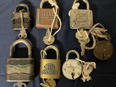7 Vintage padlocks