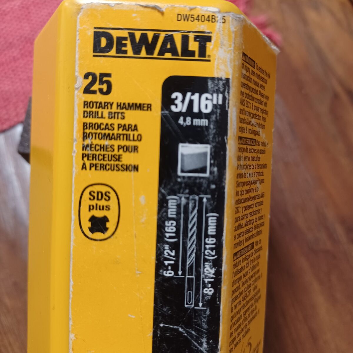 Dewalt 3/16" x 6 1/2" hammer drill bits