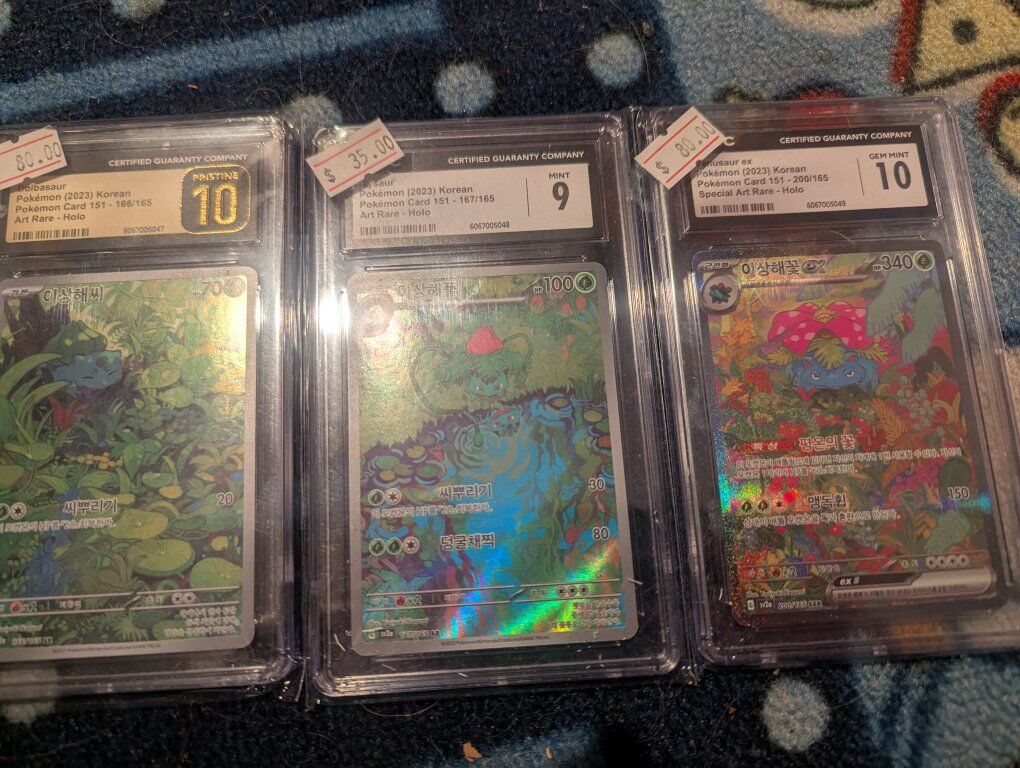 Big 3 Pokémon: 151 Korean Pristine 10 Bulbasaur Iv