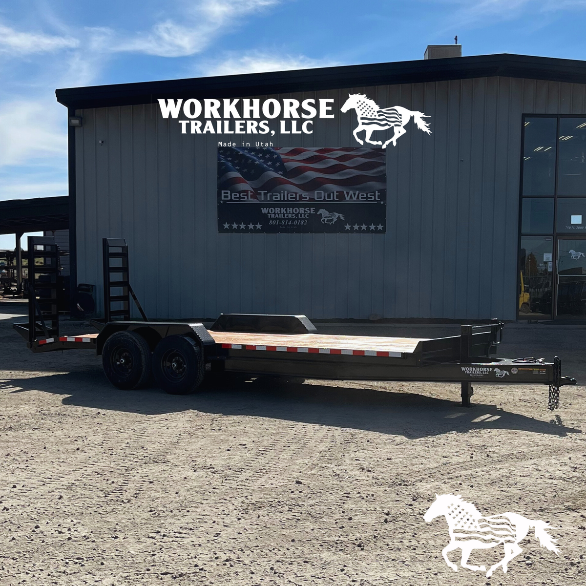 7x22' Tandem Axle Dovetail Equipment Hauler 15K *SPARE TIRE INCLUDED* SALE