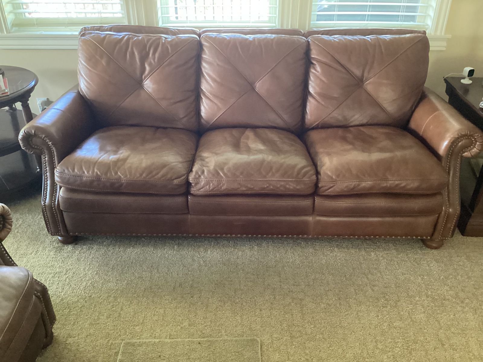 Two leather sofas