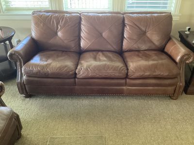 Two leather sofas