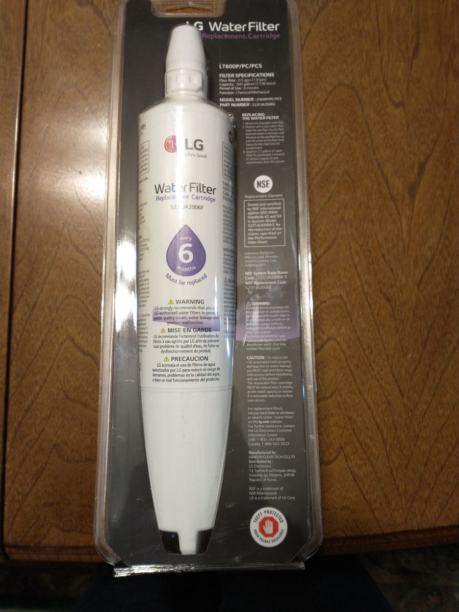 LG LT600P refrigerator water filters