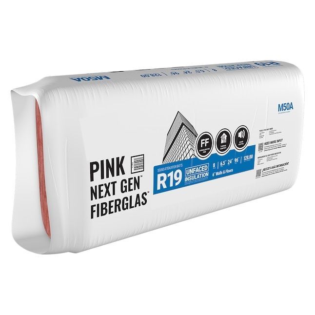 35% OFF! - NEW R19 Fiberglass Batt Insulation - Unfaced - 24"W x 96"L x 6"T - 128.00 sq. ft. - Top Quality - Factory Seconds