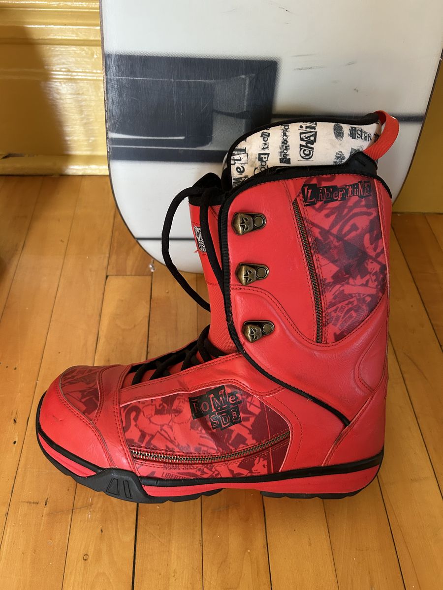 Rome Libertine Red Snowboard Boots (9.5M)