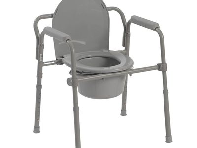 Drive Medical Folding Steel Bedside Commode