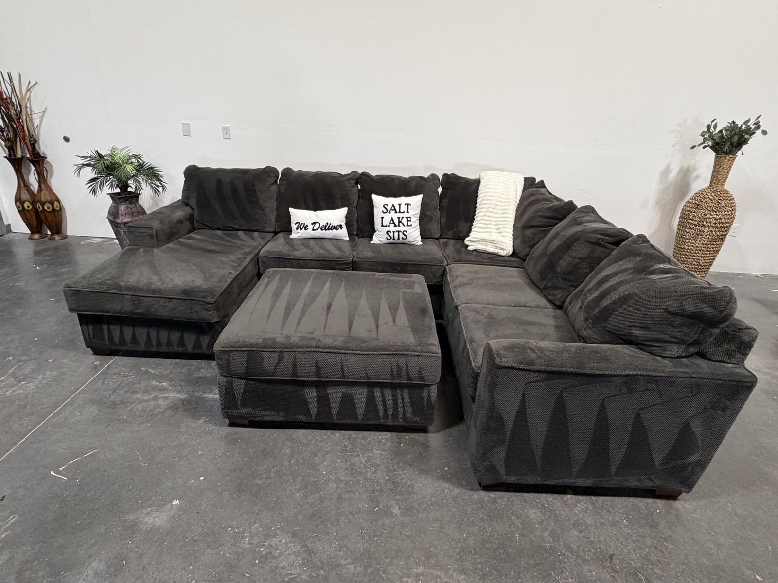 Large Sectional Sofa Couch Delivery Chaise Ottoman