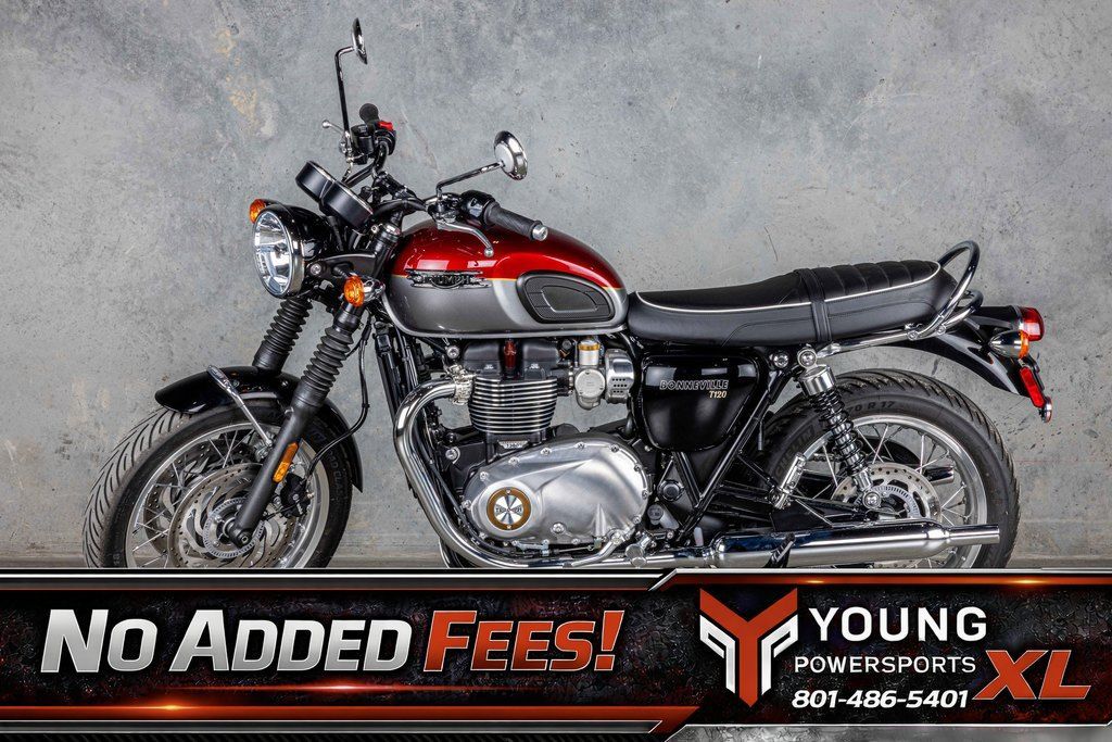 2023 Triumph Bonneville T120 Cordovan Red Silver Ice