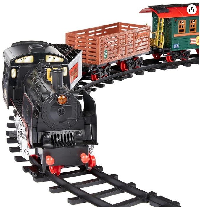Amazon Basics Remote Control Steam Engine Hobby Train Set