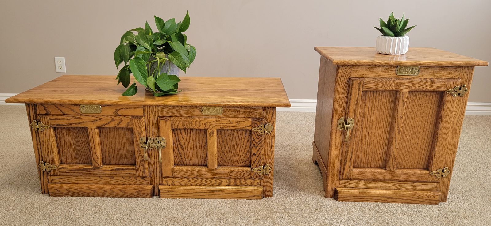 QUICK SALE: Vintage White Clad Oak Table Set - Must Go!