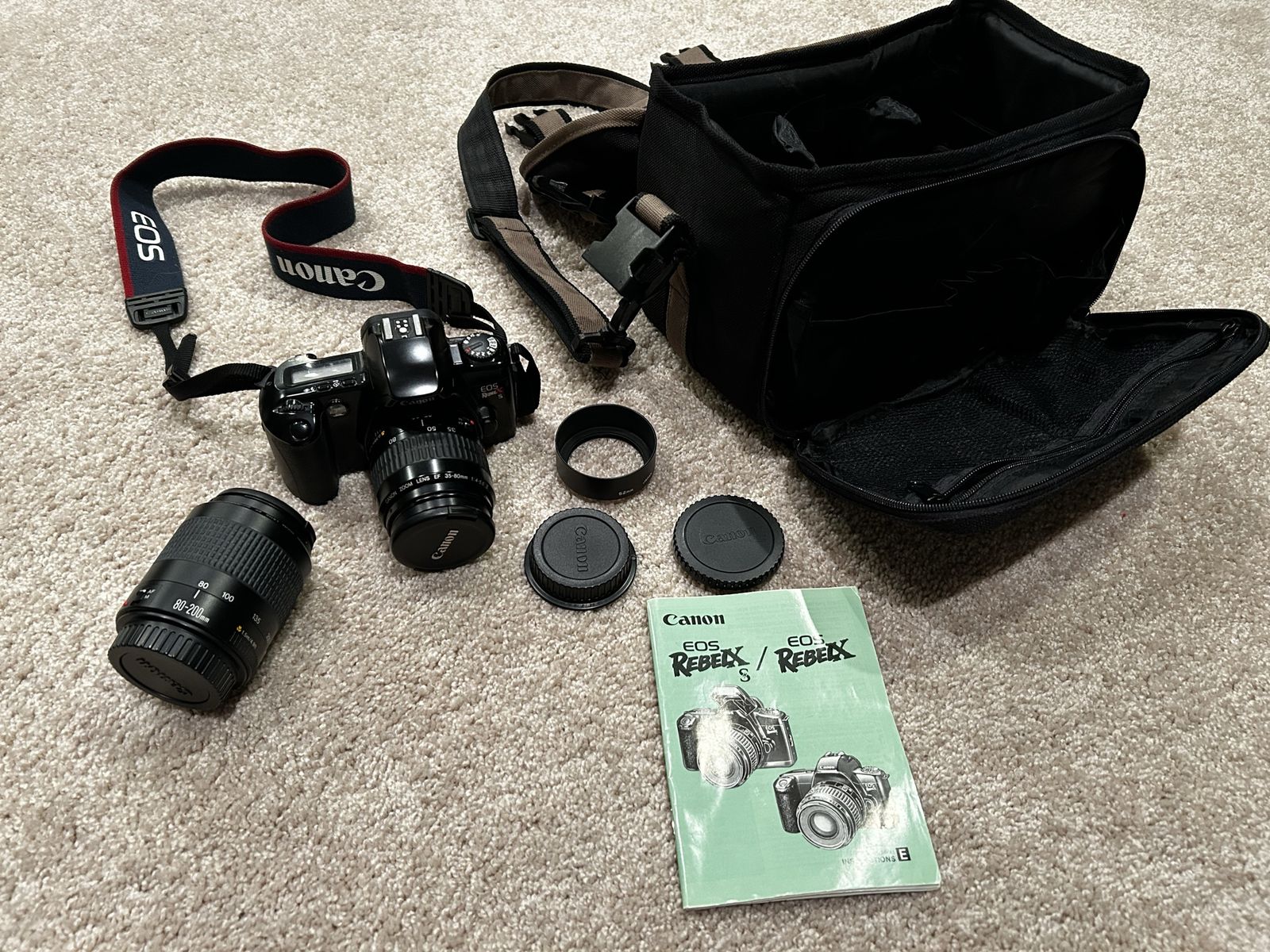 Canon EOS Rebel XS Film Camera - 2 Lenses